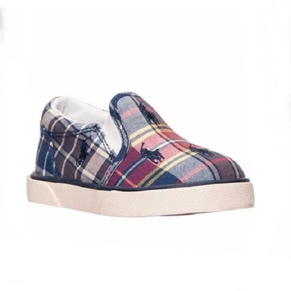 Polo Ralph Lauren Other - Polo Ralph Lauren navy plaid Bal harbour shoes